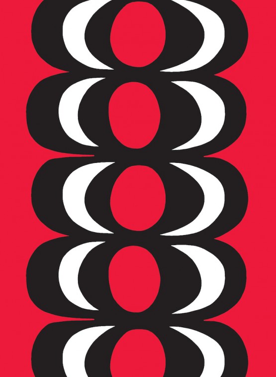 ファブリック≪カイヴォ≫(泉)、図案デザイン:マイヤ・イソラ、1964年 Kaivo pattern designed for Marimekko by Maija Isola in 1964
