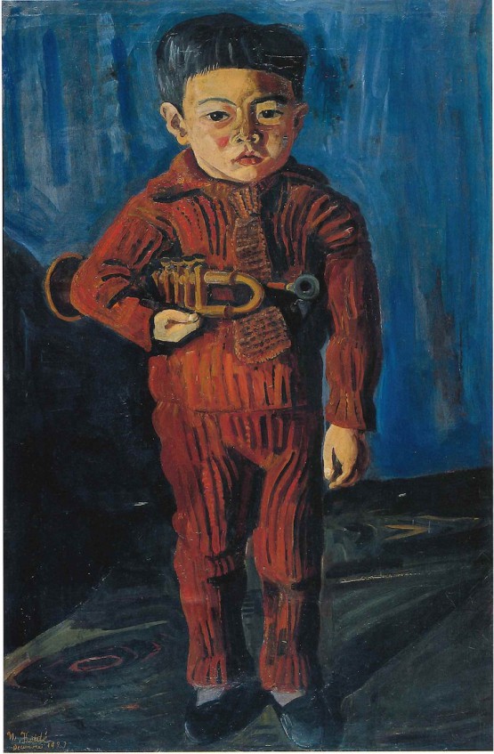 小出楢重 《ラッパを持てる少年》 1923年 東京国立近代美術館蔵